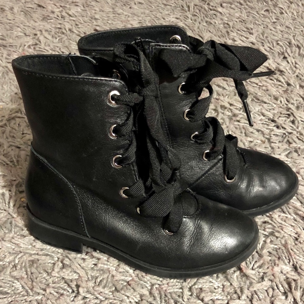 Zara Kid’s Lace Up Leather Boots
